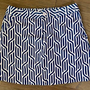 New blue and white print small Top it Off Skirt
